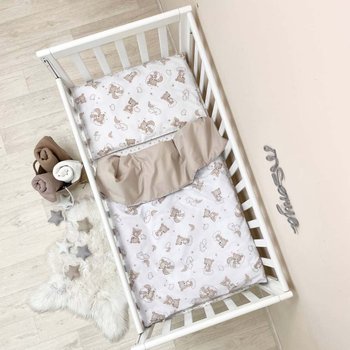 Сменный постельный комплект для новорожденных Медвежонки и Радуга фото, цена, описание