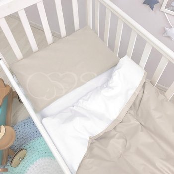 Змінний комплект постільної білизни у ліжечко для новонароджених капучино (підковдра, наволочка, простирадло)