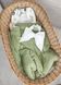 Всесезонный конверт - набор в коляску новорожденным Оливка