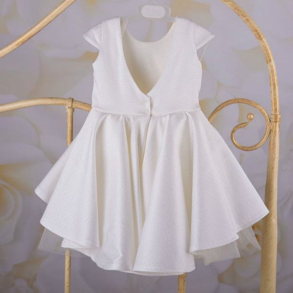Нарядное платье + повязка Елеганс для девочки молочное, 92, Интерлок, Платье