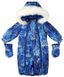 Детский зимний комбинезон - трансформер на флисе Garden baby Новый Стиль бело - голубой, 68