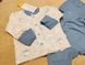Дополнительное фото Теплый байковый комплект 3 предмета Лісові Друзі голубой