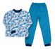 Байковая детская пижама Літачки голубая с синим