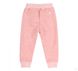 Трикотажные брюки Сердечки розовый меланж двухнитка
