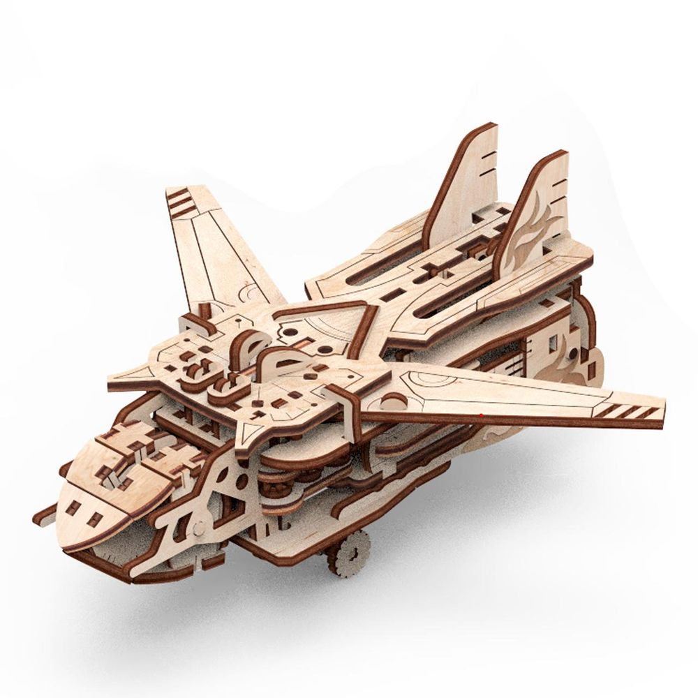 Фото, купить Трансформер робот-літак механічна дерев'яна 3D-модель, цена 510 грн