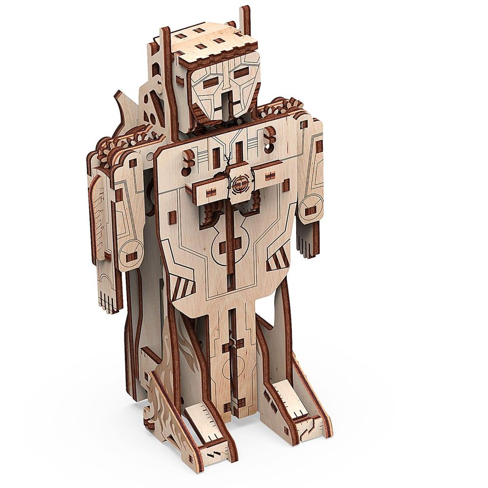 Фото, купить Трансформер робот-літак механічна дерев'яна 3D-модель, цена 510 грн