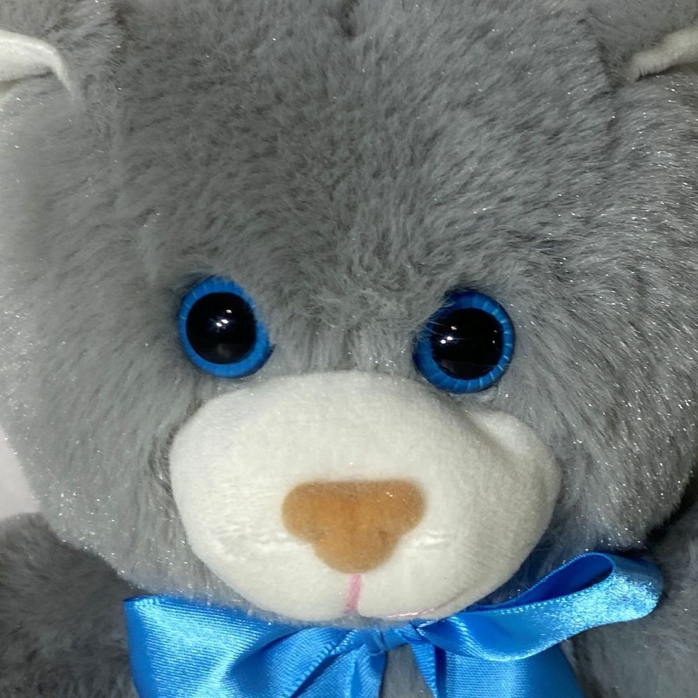 Мягкая игрушка Плюшевый Котенок серый с голубыми глазами, Мягкие игрушки КОТЫ, от 10 до 60 см