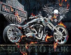 Набор для творчества со стразами на подрамнике Harley-Davidson