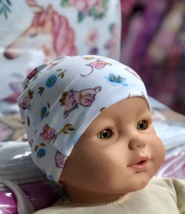 Трикотажная шапочка Нежность для новорожденной