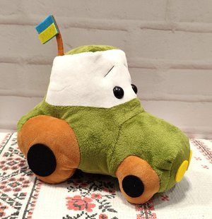 Мягкая игрушка трактор Украинский Танковозик, Мягкие игрушки ДРУГИЕ, от 10 до 60 см
