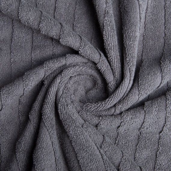 Махровое полотенце Смужка Ідеал 70 х 135 светло - серое, Светло-серый, 70х135