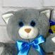 Мягкая игрушка Плюшевый Котенок серый с голубыми глазами, Мягкие игрушки КОТЫ, от 10 до 60 см