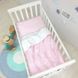 Сменный постельный комплект в кроватку для новорожденных розовый, 90х110 см