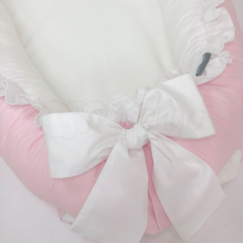 Позиціонер – кокон для новонароджених Рюша pink, Піна, без подушечки, Коконы стандарт
