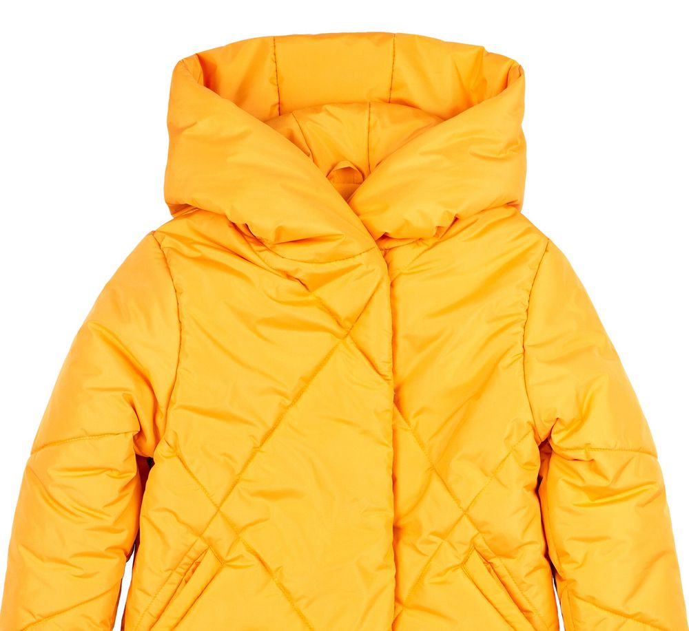 Зимняя куртка полупальто на флисе КТ232 для девочки, 122, Плащевка, Куртка