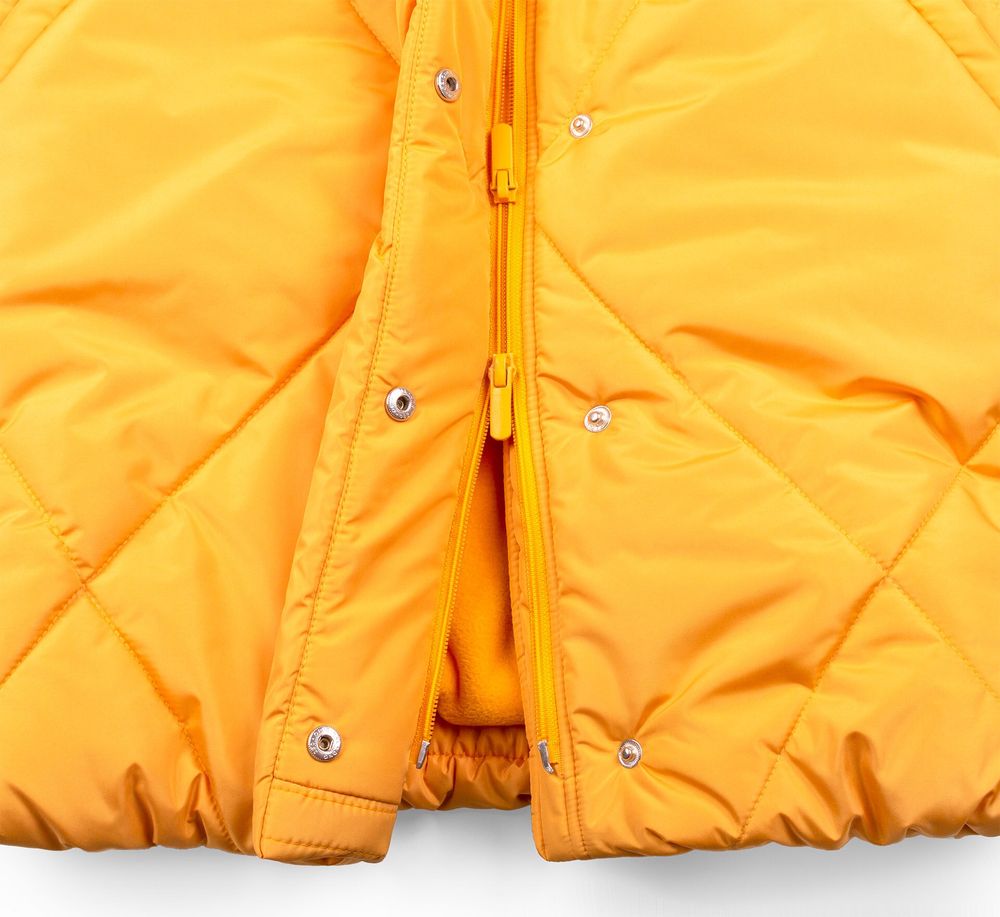 Зимняя куртка полупальто на флисе КТ232 для девочки, 122, Плащевка, Куртка