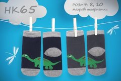 Носочки махровые Динозаврики для новорожденных 1 пара, Длина стопы 8 см, Махра