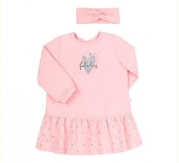 Комплект Казковий платье + повязка интерлок рожевий
