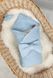 Теплий комплект на виписку з пологового будинку В'язка для немовлят: конверт ковдра + шапочка з комбінезоном блакитний