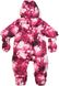 Детский зимний комбинезон - трансформер на флисе Garden baby Новый Стиль Малиновые Цветы, 68
