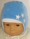 Тепла велюрова шапка на синтепоні для малюків та новонароджених Зірочка блакитна