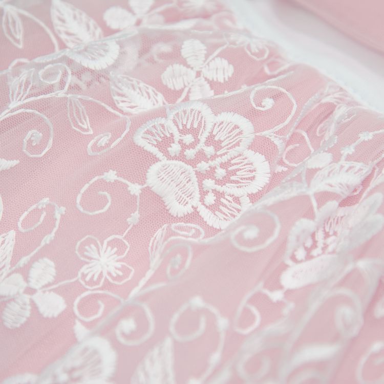 Нарядное платье Сяйво для новорожденной девочки розовое