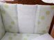 Бортики в кроватку с постелью Печеньки Зеленые, 90х120 см, бортики с постелью