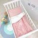 Сменный постельный комплект в кроватку для новорожденных темная пудра, 90х110 см