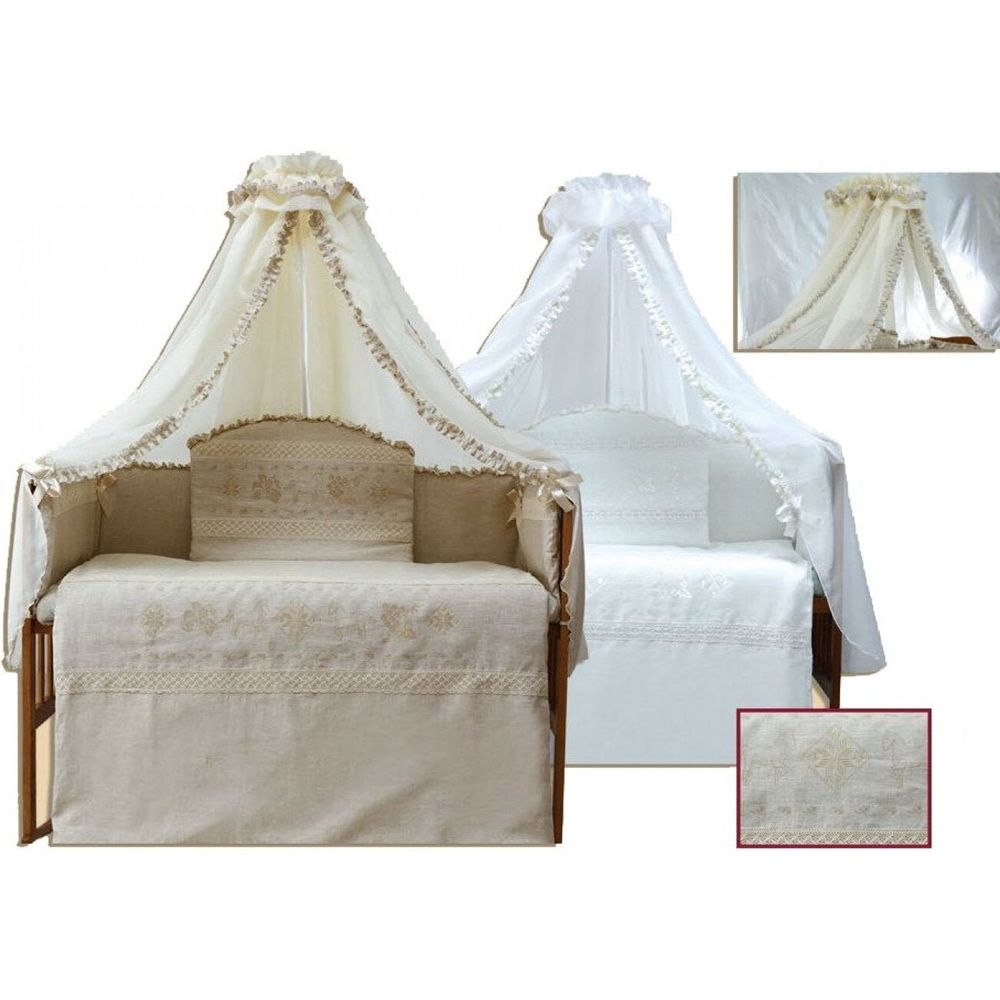 Дитячий спальний комплект «ЕКО-ЛЕН з вишивкою»