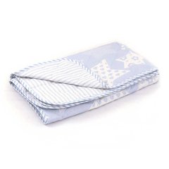Летнее шерстяное одеяло для малышей голубое