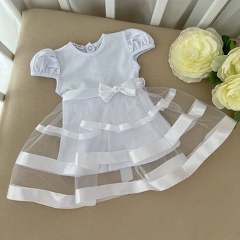 Ошатна сукня Маленька Леді для малечі біла, 56, Кулір, Плаття