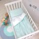 Сменный постельный комплект в кроватку для новорожденных темная мята, 90х110 см