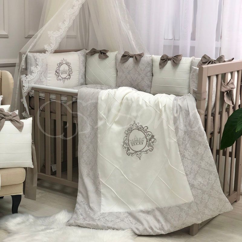 Спальний комплект для новонароджених із захистом Корона, без балдахіна