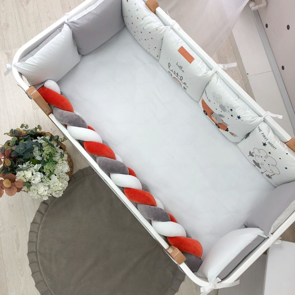 Защитные бортики в кроватку новорожденным Carrot, бортики без постели