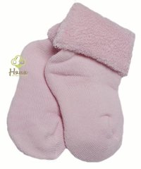 Шкарпетки махрові рожеві 0-6 міс, Рожевий, Довжина стопи 8 см, Махра