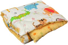 Детское стеганое силиконовое одеяло Джунгли 140х105 см