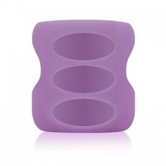 Силіконовий чохол для скляної пляшки з широкою шийкою, 150 мл, колір фіолетовий, Фіолетовий, 150 мл, З широкою шийкою