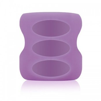 Силіконовий чохол для скляної пляшки з широкою шийкою, 150 мл, колір фіолетовий, Фіолетовий, 150 мл, З широкою шийкою