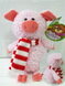 Мягкая игрушка Свинка Новогодняя, Розовый, Мягкие игрушки ДРУГИЕ, до 60 см
