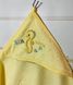 Дитячий рушник куточок Морський Коник жовтий, Жовтий, Махра