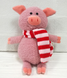 М'яка іграшка Свинка у шарфику, Рожевий, М'які іграшки ІНШІ, до 60 см