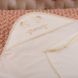 Крыжма из миткаля Маленьки Янголята молочная золото, Миткаль, Лето, 75х80см