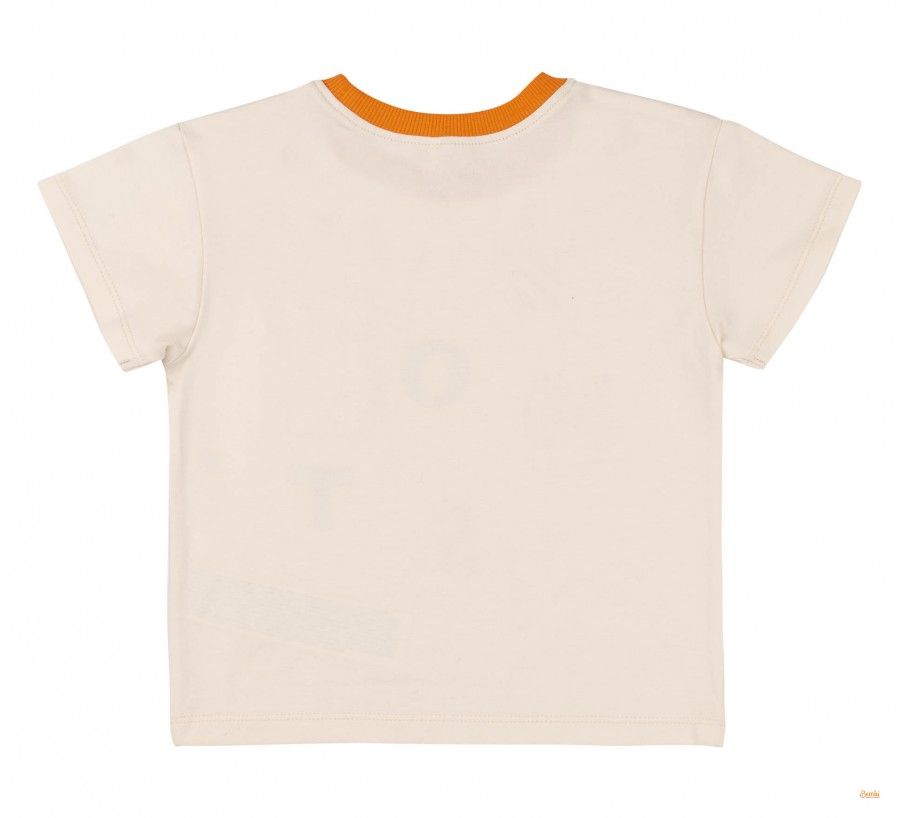 Детская футболка Літерки для мальчика молочный супрем