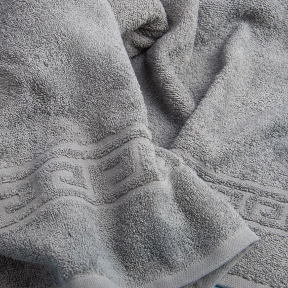 Махровое полотенце Версаче 50 х 85 серое