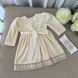 Нарядное платье + повязка для малышей Арина 2 велюр coffee, 56, Велюр, Платье, Для девочки