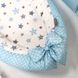 Позиціонер – кокон для новонароджених Stars grey-blue, Піна, без подушечки, Коконы стандарт