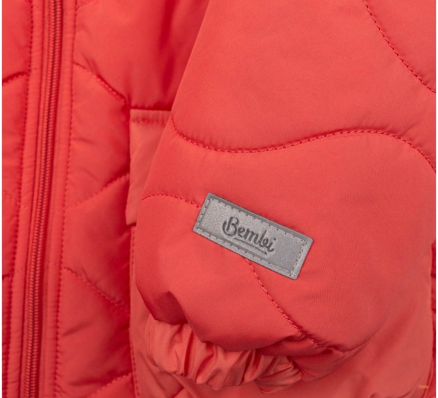 Демисезонная куртка Super Wave для девочки коралловая, 104, Плащевка