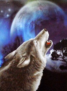 Наборы для вышивания крестом с рисунком на канве 49х63 Wolf 5D