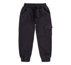 Дитячі котонові штани для хлопчика сірі, Сірий, 104, Коттон
