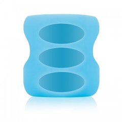 Силиконовый чехол для стеклянной бутылочки с широким горлышком, 150 мл, цвет голубой, Голубой, 150 мл, С широким горлышком